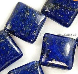 Natural 14mm Egyptian Lapis Lazuli Square Gems Loose Beads 15" AAA Strand - Picture 1 of 3