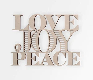 Wooden Love, Joy, Peace Sign, Wooden Cut Out, Wall Art, Home Decor, Wall Hanging - Picture 1 of 2