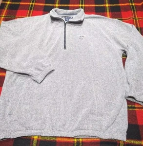 Big Dogs Sweater Adult M Blue 1/4 Zip Pullover Vintage Sweatshirt 90s Mock sz XL - Picture 1 of 4