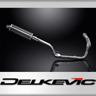 Silenciador oval de carbono Triumph Tiger 800 2011-19 Delkevic escape completo 3-1 14" - Imagem 1 de 4