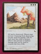 Magic The Gathering THE DARK CLEANSING single white card MTG