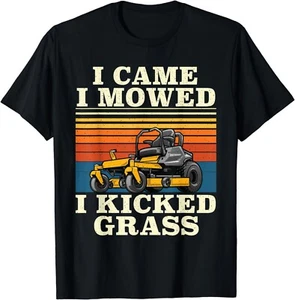 Maglietta unisex con tosaerba I Came I Mowed I - Tosaerba regalo paesaggistico - Foto 1 di 3
