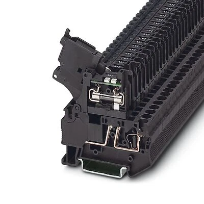 5pcs PHOENIX ST 4-HESILED 24 (5X20) Fuse Modular Terminal Block Black New ✦KD - Image 1 of 4