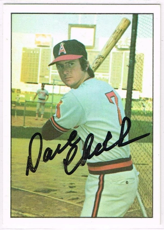 Original Autograph of Dave Chalk of the California Angels on a 1975 SSPC Card - Image 1 of 2