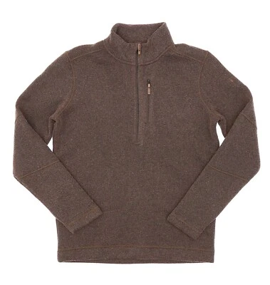 Smartwool Bourbon Heather Hudson Trail Fleece Half Zip Sweater Size M L42403 - Image 1 of 3