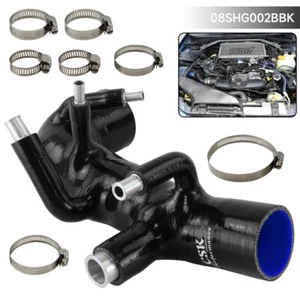 Silicone Turbo Intake Hose+Clamps For Subaru Impreza GDB EJ20 STI WRX MK7~8 BK - Picture 1 of 9
