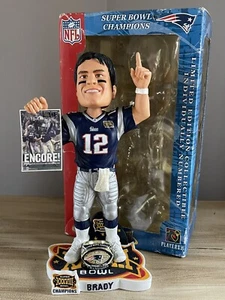 TOM BRADY New England Patriots SUPER BOWL XXXVIII Ring Base 10” Bobblehead NIB! - Picture 1 of 2