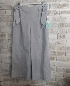 CeCe Provence Striped Pant Cropped sz 8 Navy & White NWT - Picture 1 of 8