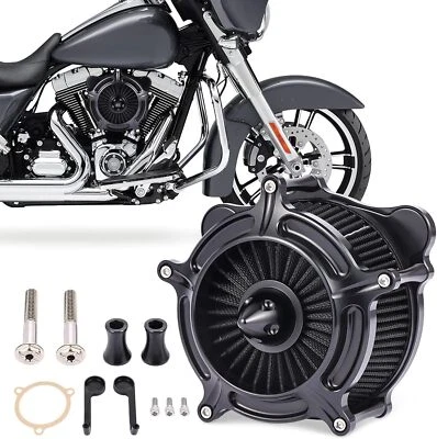 Black Air Cleaner Intake Filter For Harley Touring Road King Street Glide 08-16 - Image 1 of 4