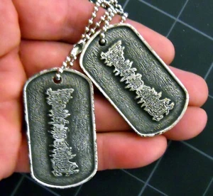 Cradle of Filth Dog Tags NEW Official Midian 2002 Vintage Necklace Dani Jewelry - Picture 1 of 6