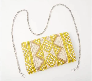 NWT America and Beyond Fully Beaded Envelope Crossbody Sunshine State - Picture 1 of 2