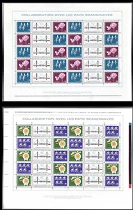 BULGARIA 1968 COOPERATION WITH SCANDINAVIAN COUNTRIES 2 SHEETS MNH - Picture 1 of 3