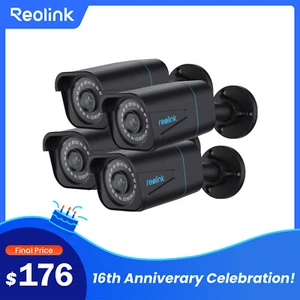 Reolink Refurbished Black 810A 4K PoE Security Camera Outdoor 100ft Night Vision - Picture 1 of 20