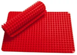Pyramid Non Stick Fat Reducing Silicone BBQ Cooking Mat Baking Tray Sheets - Picture 1 of 2
