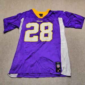Minnesota Vikings Jersey Size L Adrian Peterson Reebok Team Apparel #28 Purple