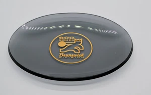 Brunswick 600 Division Smoked Glass Bowling Trophy Plate B-3 - Picture 1 of 2