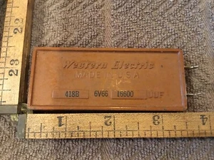1 PC Vintage Western Electric 418B 6V66 16600uuf Mica Capacitor - Picture 1 of 2