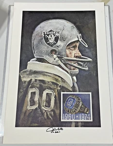 Litografía con estampado de póster de Jim Otto firmada por los Oakland Raiders con certificado de autenticidad - Imagen 1 de 2