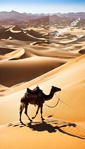 Kamel in der Wüste Das verlorene Kamel - Digitalbild KUNST Foto Bild Druck Bild - Bild 1 von 3