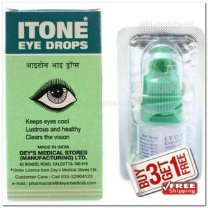 BUY 3 GET 1 FREE - ITONE Eye Drops 10ml Herbal Ayurvedic Antibiotic & Antiseptic - Picture 1 of 8