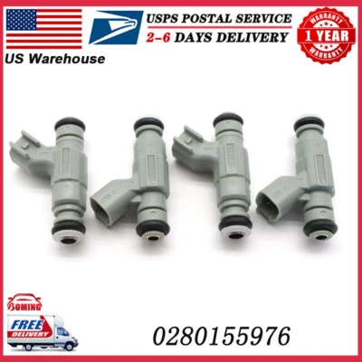 4 inyectores de combustible para Chrysler PT Cruiser 2001-2003 2,4 L L4 gasolina 0280155976 Foto 1 de 4