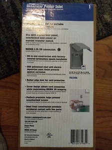 outdoor wall mount electrical box 30 amp temporary power inlet plug generator - Picture 1 of 5
