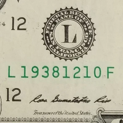 Birthday Anniversary Note December 10, 1938 October 12 Serial Number U.S. Dollar - Image 1 of 4