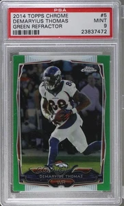 2014 Topps Chrome Green Refractor Demaryius Thomas #5 PSA 9 MINT - Picture 1 of 3