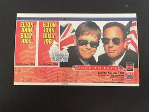 Elton John And Billy Joel Ticket Wembley Stadium 1998 Complete - Imagen 1 de 1
