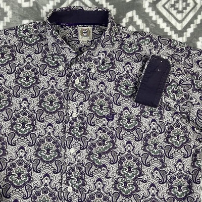 Camisa Cinch Western Para Hombres XL Azul Abotonada Cachemira Vaquero Rodeo Manga Larga Foto 1 de 4
