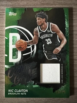 2025-26  Topps Flagship - Nic Claxton Own The Game /99 #OTGA-NC GAME WORN RELIC - Image 1 of 3