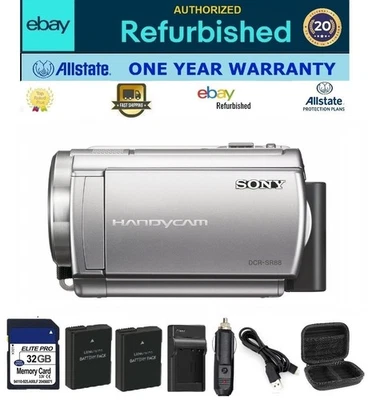 Sony Handycam DCR-SR88 128GB Camcorder Case Cord Bundle 🟢eBay Refurbished [VG] - Image 1 of 4