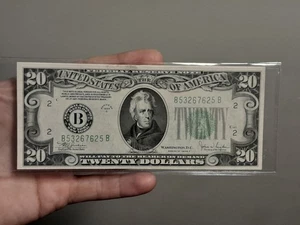 1934 C $20 FEDERAL RESERVE NOTE NEW YORK, NY- CRISP AU - Picture 1 of 6