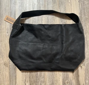 Duluth Trading Co Lifetime Leder lässige Beuteltasche Tasche schwarz Boho entspannt NEU Neu mit Etikett - Bild 1 von 8