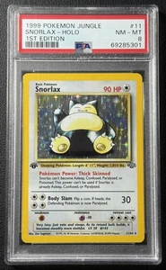 SNORLAX PSA 8 1999 POKEMON JUNGLE 1ST EDITION HOLO #11/64 NM-MT 5301 - Picture 1 of 2