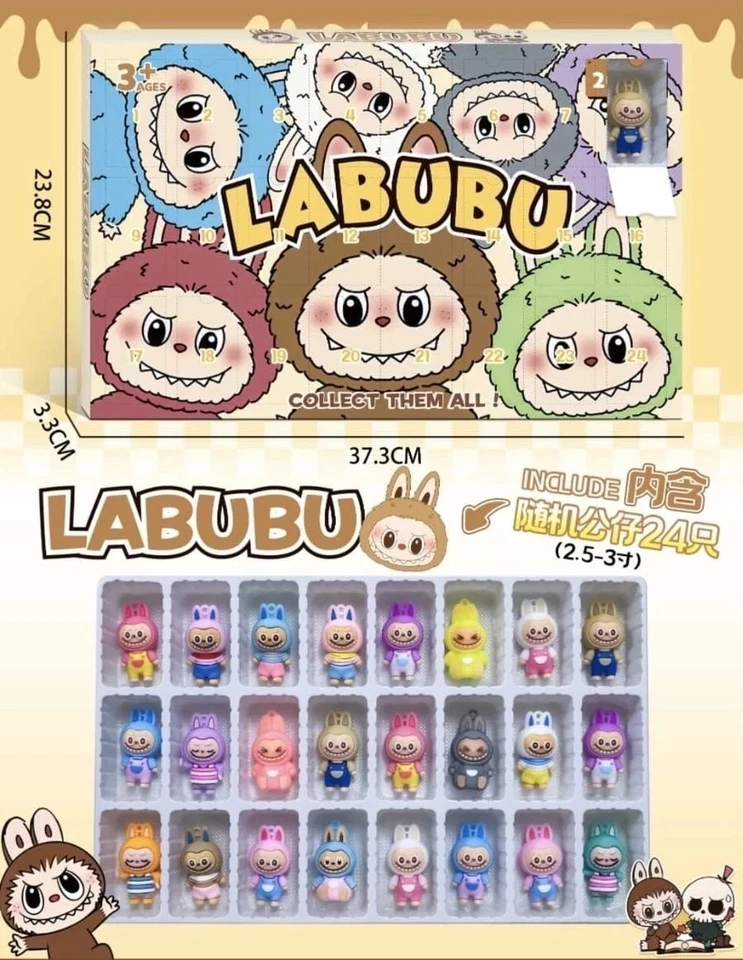 New Labubu Advent Calendar Celebrations Surprise 24 Day Countdown Gift - Image 1 of 4