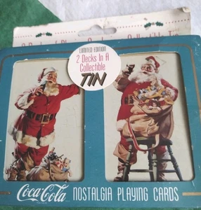 Coca Cola 2 barajas de cartas de nostalgia 1995 en lata coleccionable. - Imagen 1 de 18