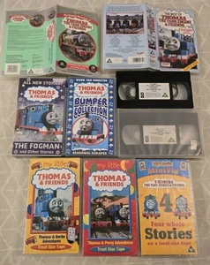 Thomas The Tank Engine And Friends VHS Bundle Rare Joblot 7 Tapes 2 CASES - Picture 1 of 11