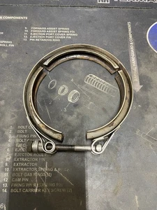 E99 Ford 7.3 Super Duty Exhaust Down Pipe V-Band Clamp OEM F81A-5A281-HB Used - Picture 1 of 10