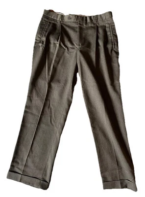 Pantalones de vestir plisados marrones J Ferrar para hombre talla: 36x30 Foto 1 de 4