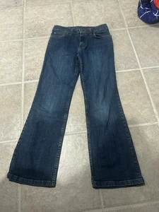 *Wrangler Boys Jeans Size 12 Regular Dark Wash Denim Adjustable Waist Classic - Picture 1 of 6