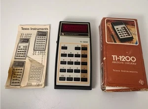 Calculatrice Texas Instruments TI-1200 - Boite + Notice - Vintage Rare - Photo 1/3