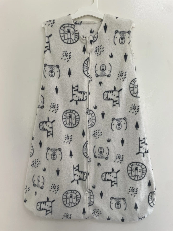 DuoMiaoMiao Bebé Niños Lindos Animales Acogedor Vellón Sin Mangas Saco de Dormir Blanco 6-12M Foto 1 de 4