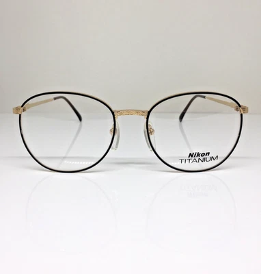 Nuevas gafas Nikon Titanium NK 4317 vintage C. marco negro y dorado 56 mm Japón Foto 1 de 4