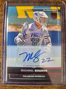 2024 PLL Lacrosse Fieldside Michael Sowers Red Auto 2/25 SSP #56 Waterdogs - Picture 1 of 2