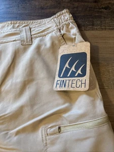 FINTECH Submariner Men's Shorts Size XXL Fishing Woven Cargo Performance Blue - Picture 1 of 5