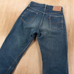 true vtg LEVI'S Big E Red Tab selvedge denim jeans 24x28 ( 12 tag ) - Picture 1 of 11