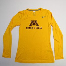Minnesota Golden Gophers Nike Dri-Fit Long Sleeve Shirt Women's Gold Used