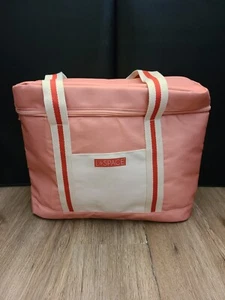L*Space Coastal Cooler Insulated Bag Coral Pink Shoulder Strap Large 16” X 13” - Picture 1 of 10