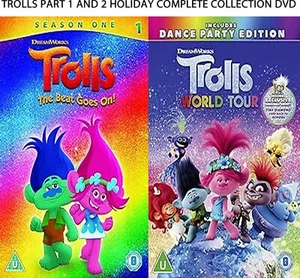 TROLLS PART 1 AND 2 HOLIDAY COMPLETE COLLECTION DVD MOVIE FILM 1st 2nd UK New R2 - Picture 1 of 1